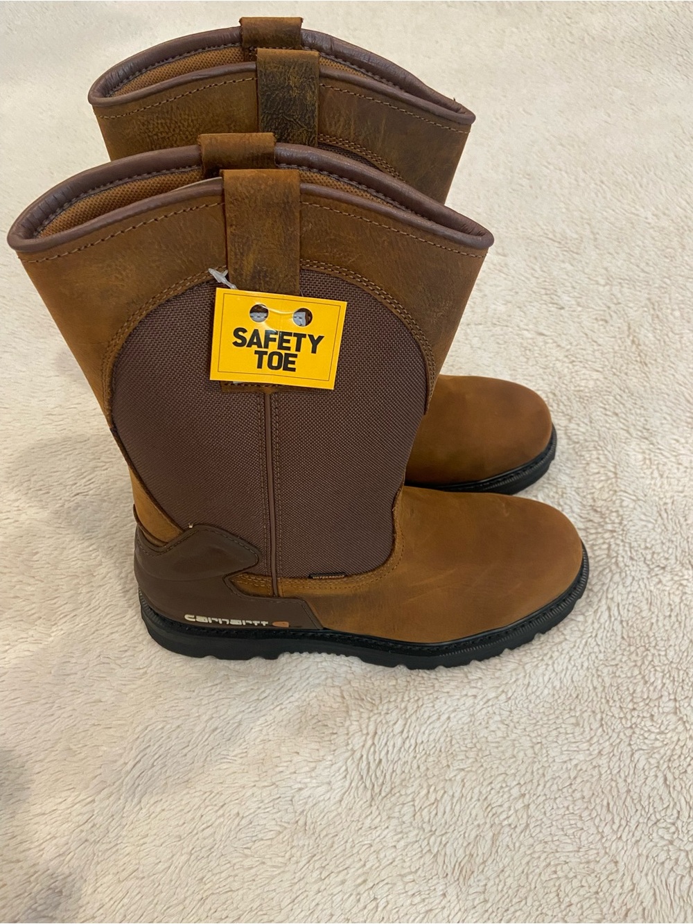 Carhartt Heritage Waterproof Steel Toe Wellington Work Boots Men’s 11 Wide - Picture 2 of 16